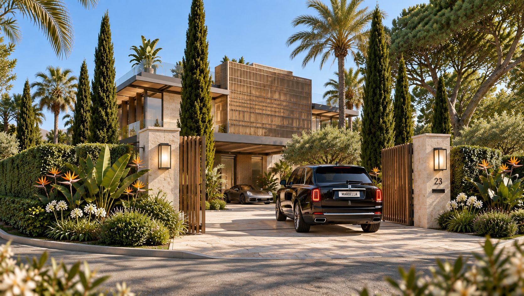 The gated entrance of Los Verdiales