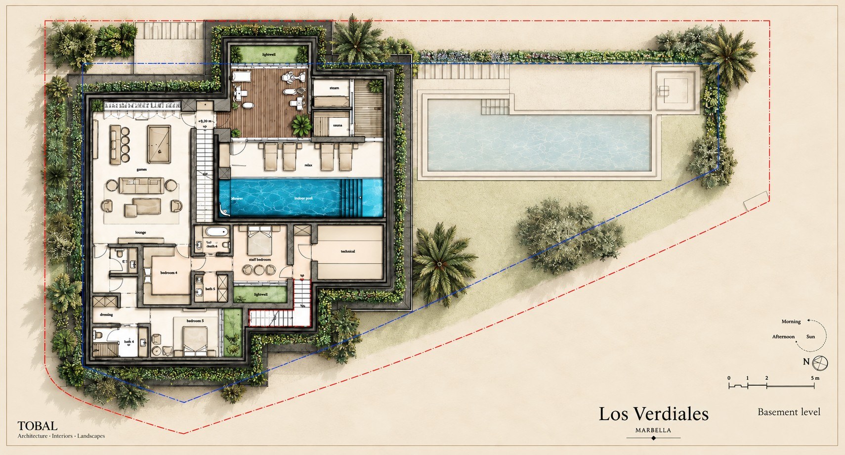 Basement level floor plan