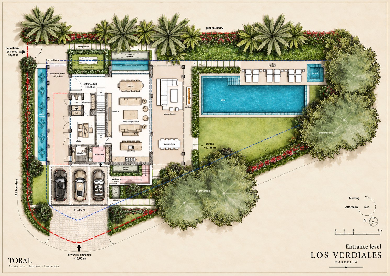 Entrance level floor plan
